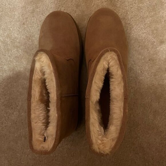 Genuine Suede Platform Cozy Boots - Picture 2 of 3